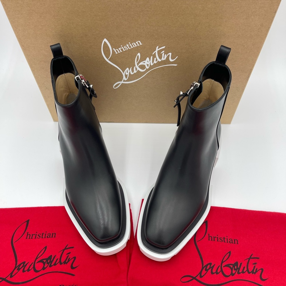 CHRISTIAN LOUBOUTIN Maxiboot Leather Chelsea Boots 39.5 - Picture 3 of 9